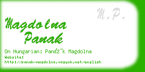 magdolna panak business card